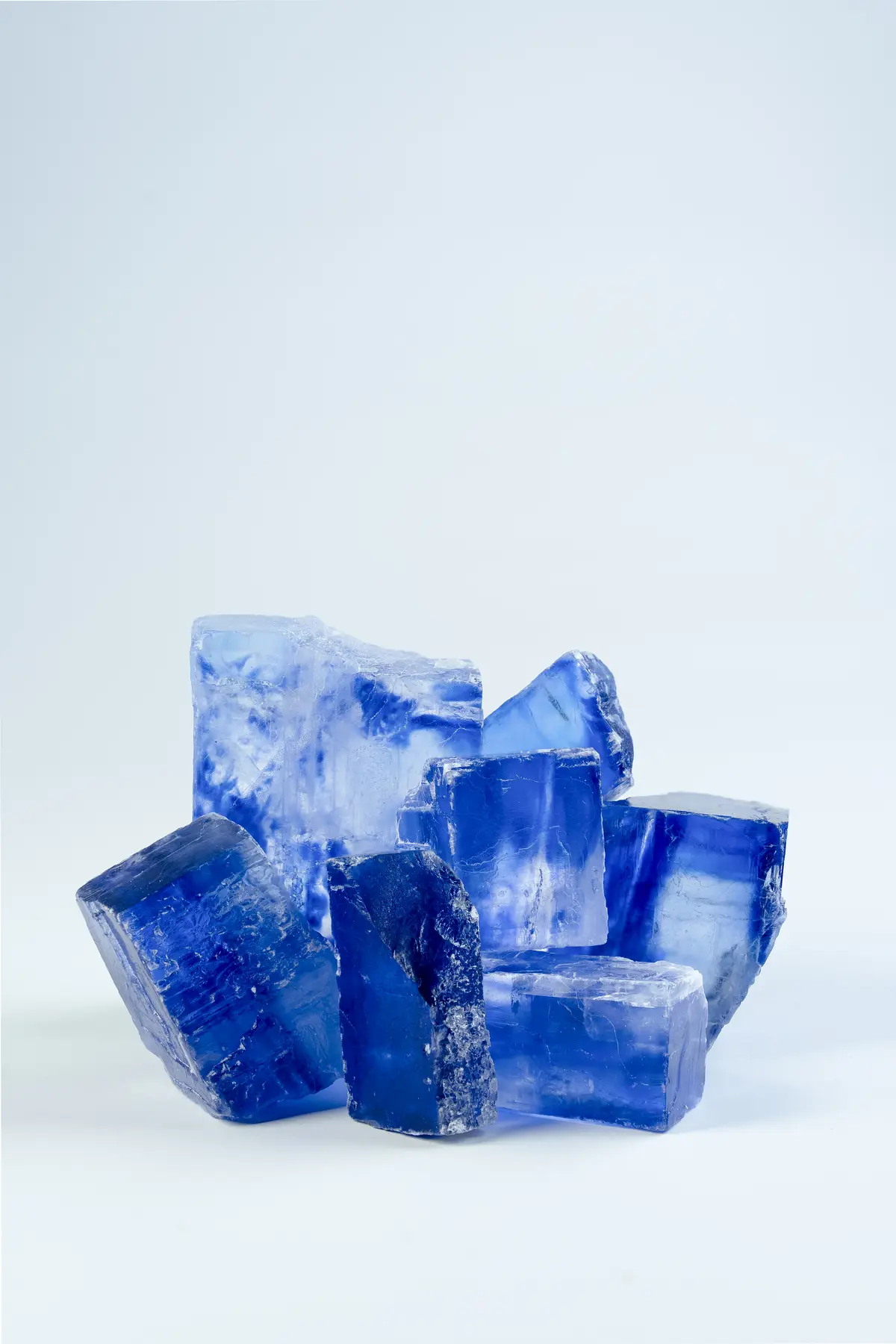 Persian blue mineral salt crystals